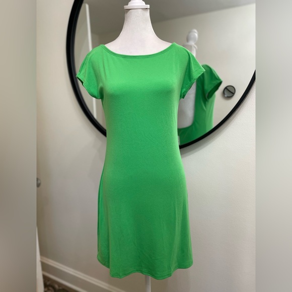 NWT Free People Beach Rosalia Jersey Low Back Mini Dress Emerald Bay Size Small - Picture 6 of 9